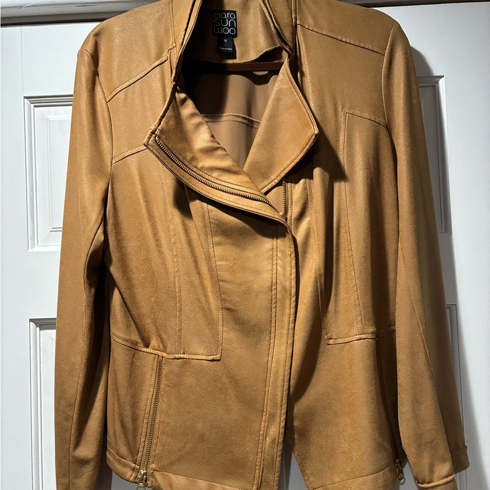 Clara Sun Woo Gold Leather Jacket